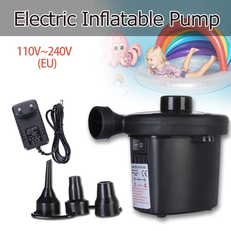 Inflatable  Electric Air Pump European Plug Portable Quick 110V~240V Household Inflation Pump Small Air Pump for Car Home