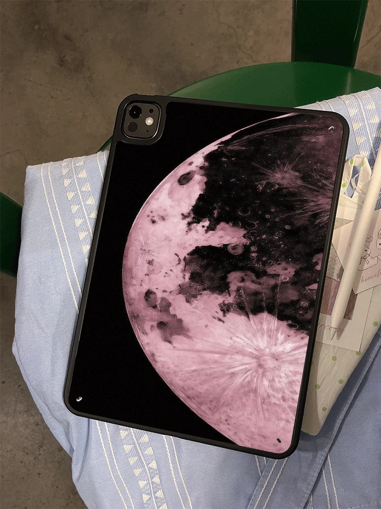 Pink Moon Print TabletCase For iPad Mini 6 7 8.3