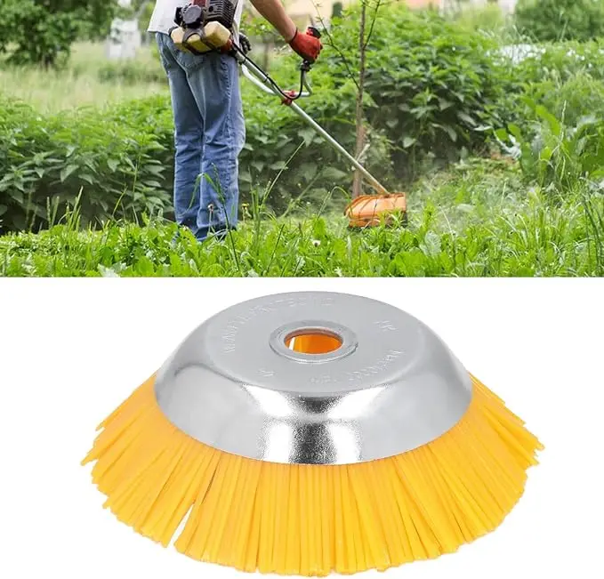 Pexmientas 8 Inch Gasoline Lawn Mower Nylon Wire Weeding Head 200x25mm Hardened Nylon Weeding Wheel Brick Seam Weeding Brush