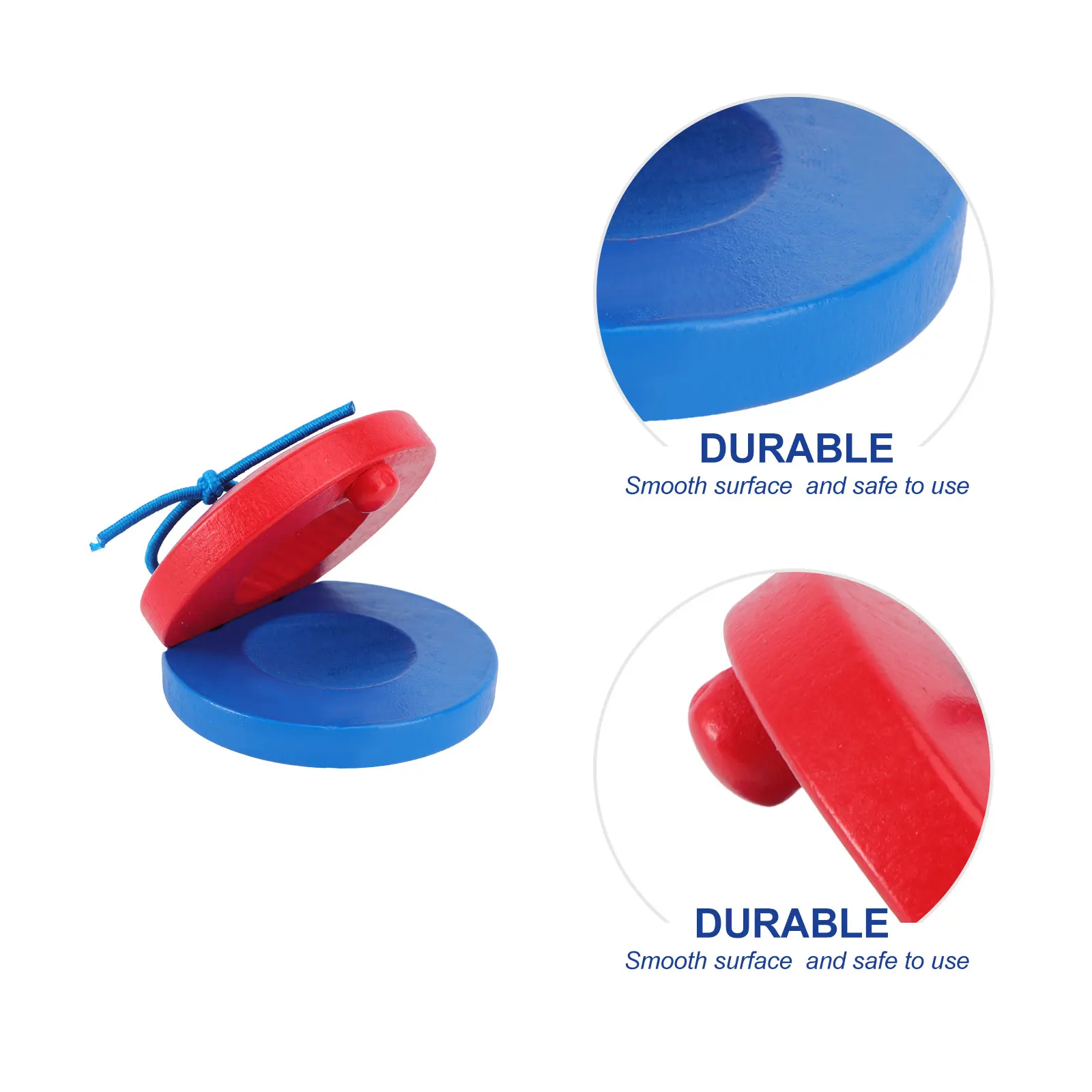 4 szt. Drewniane kastanety dla dzieci, instrumenty muzyczne, zabawki dla dzieci, instrumenty muzyczne dla maluchów