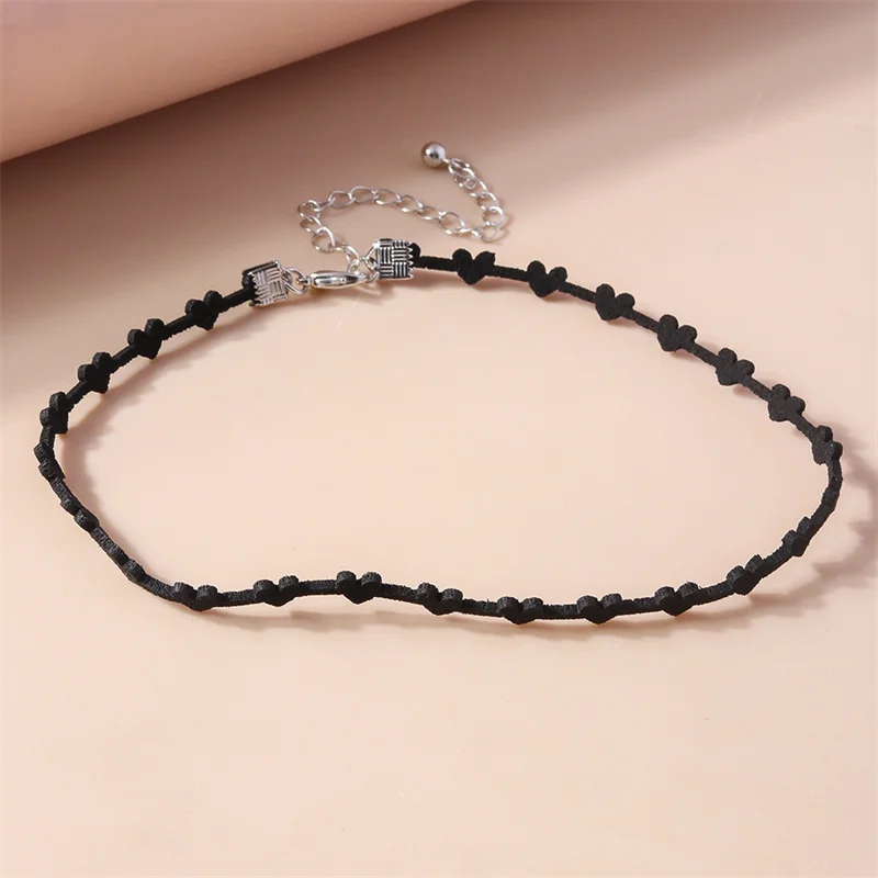 Aihua Gothic Kurze Spitzen-Choker-Halskette für Frauen und Mädchen, Schwarz, Modische Romantische Halskette, Geschenk für Partys, Großhandel Halskette – Detail 21