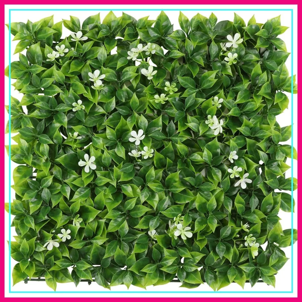 6pcs 20x20in Artificial Grass Wall Panels, Greenery Backdrop for Home Decor, Privacy Screen for Garden Balcony