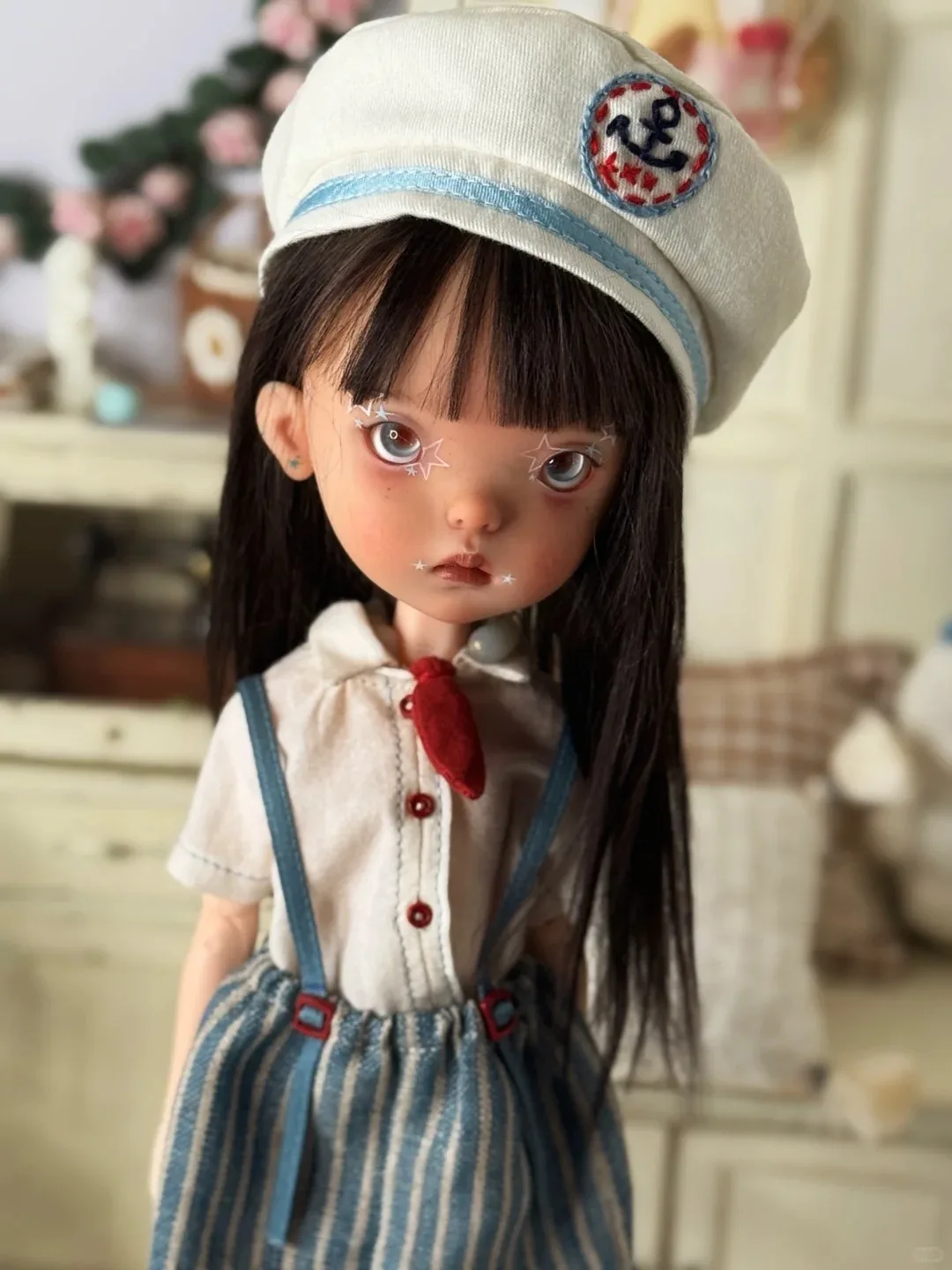 

Новая кукла SD BJD 1/6 Special Body Blue Bean Cute Little Cloth Girl SD Doll Премиум твердая смола Голая кукла Макияж Бесплатная доставка