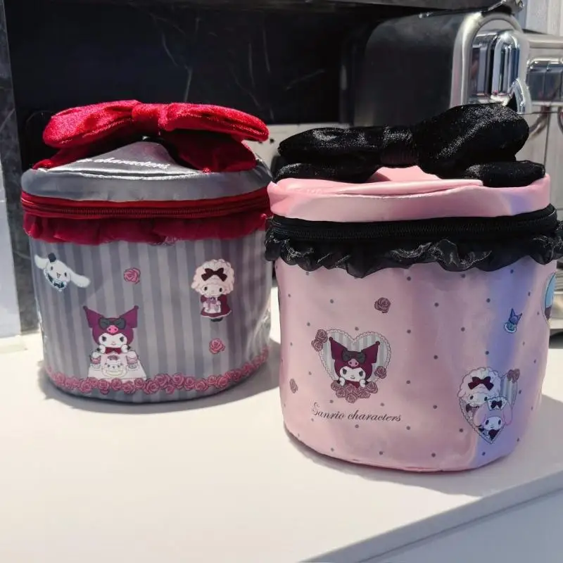 

Sanrio мультфильм мелодия ручная косметичка портативная Kawaii большая вместимость круглая косметичка для хранения девочек горячий стиль подарок на день рождения