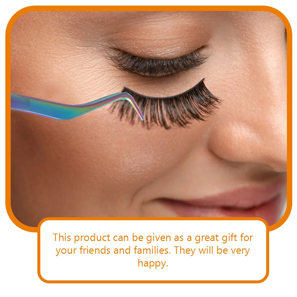 2 pezzi pinzette per ciglia strumento applicatore per ciglia ergonomico compatto per ciglia finte di precisione applicatore professionale per ciglia piccole