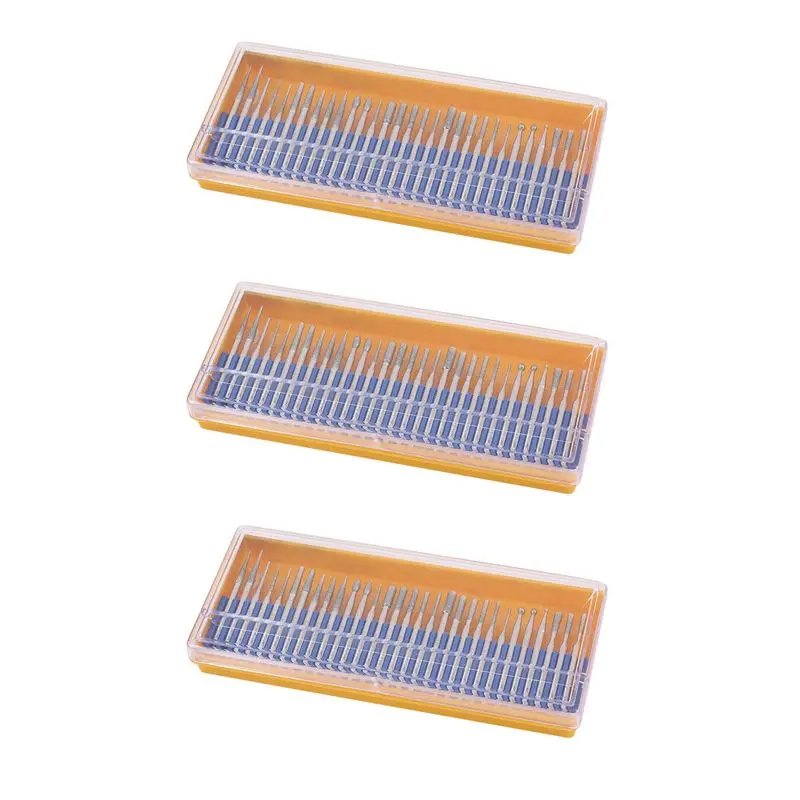 CYCLI-90 Pcs Bur Grinding Stone Grinding Head Set Coated Carving Burrs Rotary Tool Bit Grit 120 Shank 3Mm 1/8 Inch For Dremel To