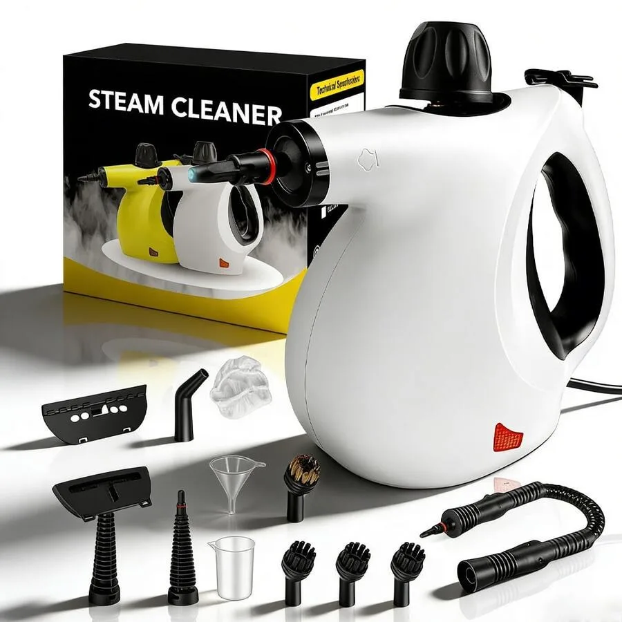 

High-Temperature Steam Cleaner, 13-Piece Multi-Functional Cleaning Kit, High-Pressure Handheld Steam Cleaner, Portable Design F