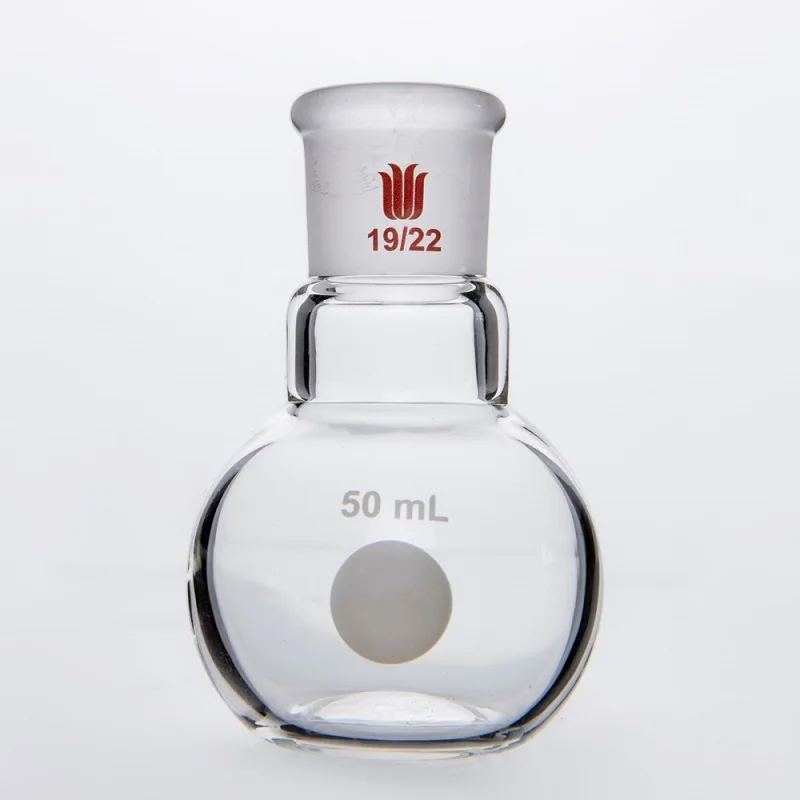 SYNTHWARE Single necked flat bottomed flask, Joint 19/22, Capacity 50mL-1000mL, Borosilicate Glass, F12