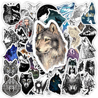 Cool Wolf Stickers Timberwolf Tattoo DIY Toy Gift Decal Decorative Graffiti for Phone Luggage Laptop Scrapbook Waterproof