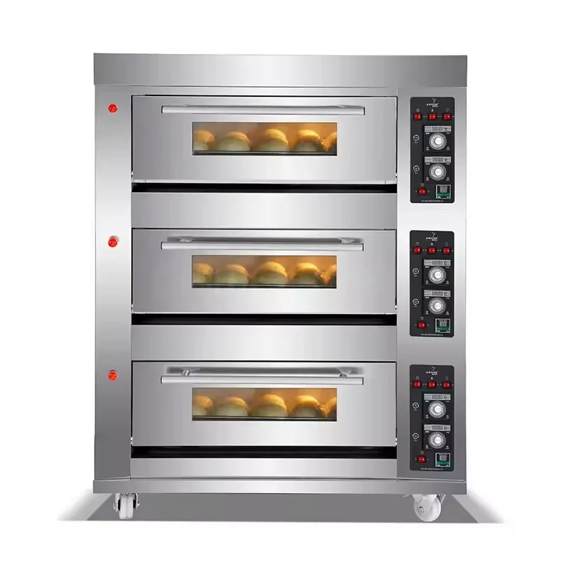 Electric Gas Bread Layer Deck Oven Industrial Commercial Bakery Baking Oven For Sale