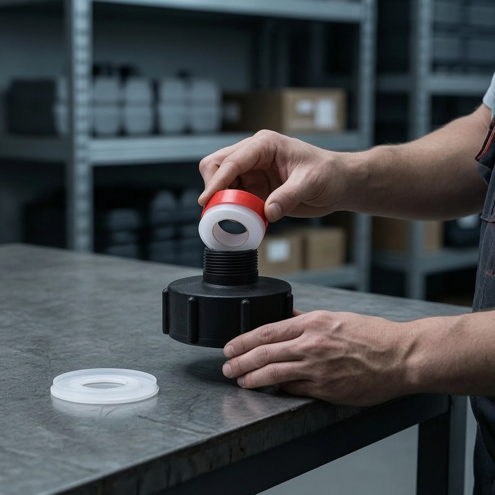 Adaptateur IBC Tote, adaptateur IBC étanche avec ruban d'étanchéité, robuste et antidérapant pour atelier