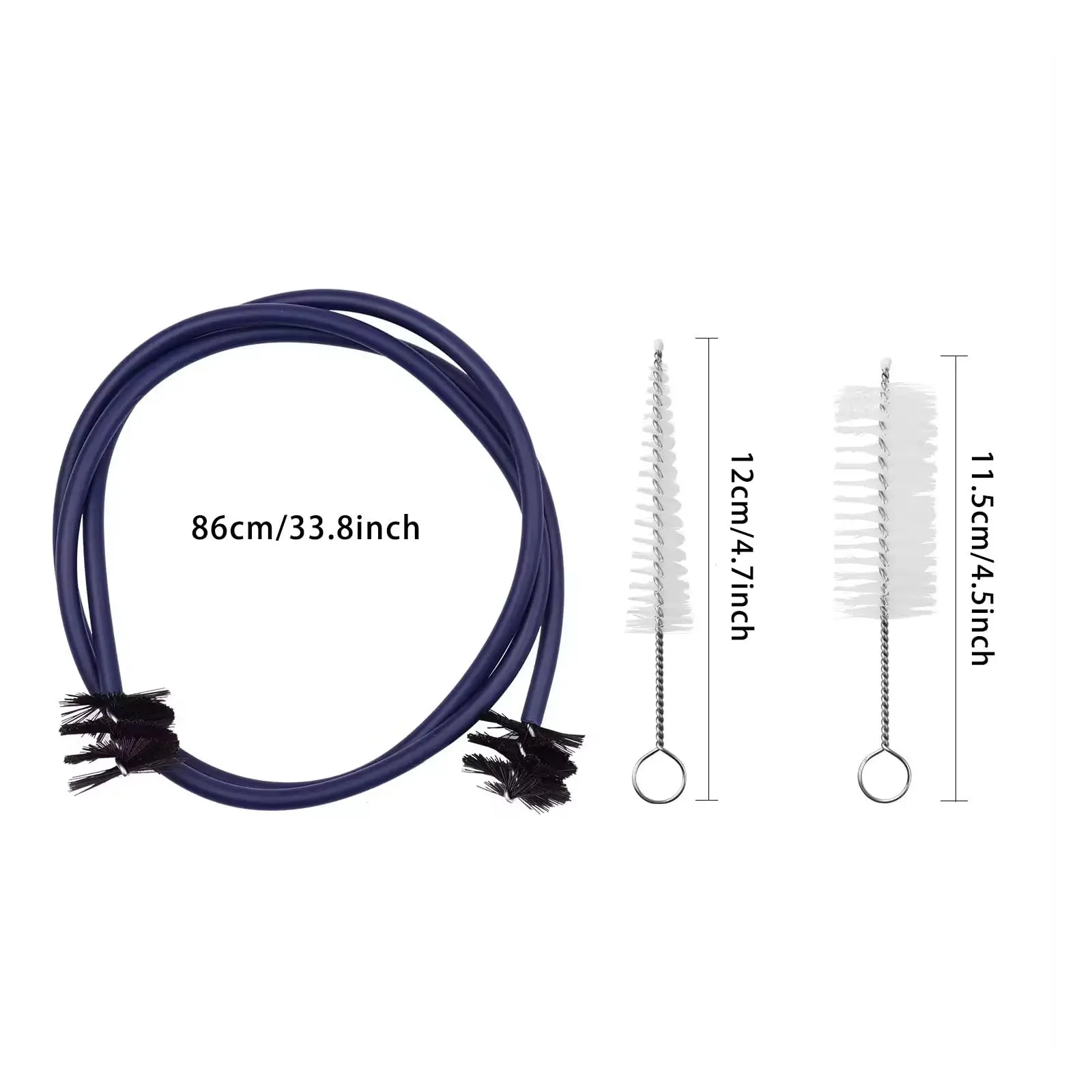 Brass Instrument Cleaning Kit, Trumpet Horn Care Brush Set, Flexible Snake Brush & Mouthpiece Cleaner for Trumpet, Trombone,Tuba