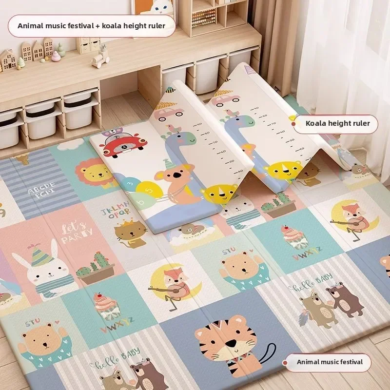 غير سامة طوي الطفل حصيرة للزحف سميكة XPE رغوة تلعب حصيرة للرضع الصغار البطن وقت آمن الكرتون الحد الأدنى الاستخدام المنزلي