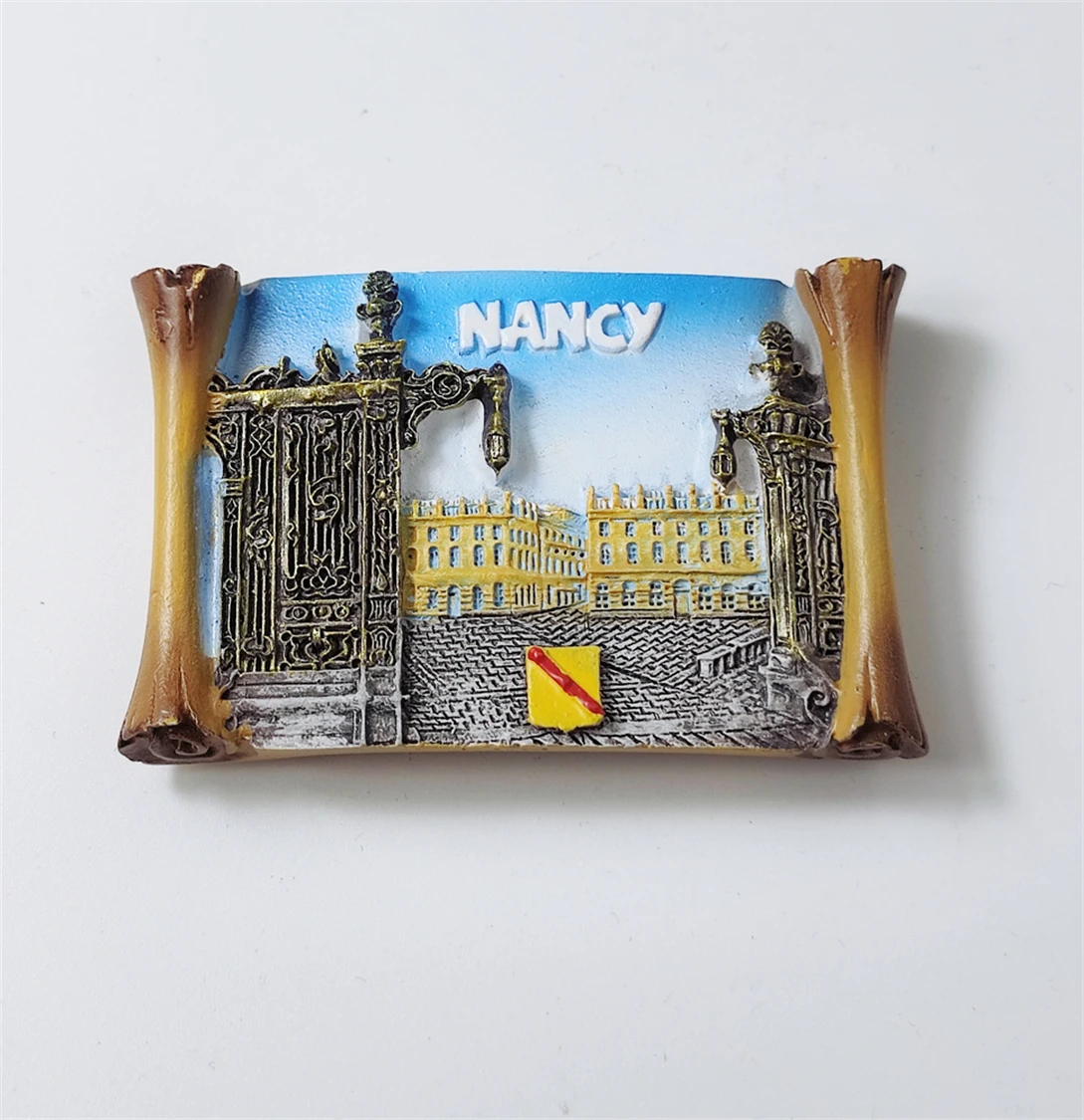 Nancy France 3D Fridge Magnet Souvenir Gift,Resin Handmade Nancy Refrigerator Magnet Home Decoration Collection