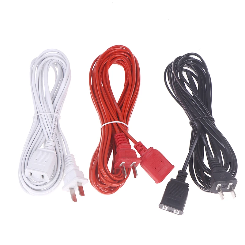 2/3/5m Power Extension Cord AC Power Cord Line With ON/OFF Switch Button Cable Wire Two-pin Plug Cable Extension Cords