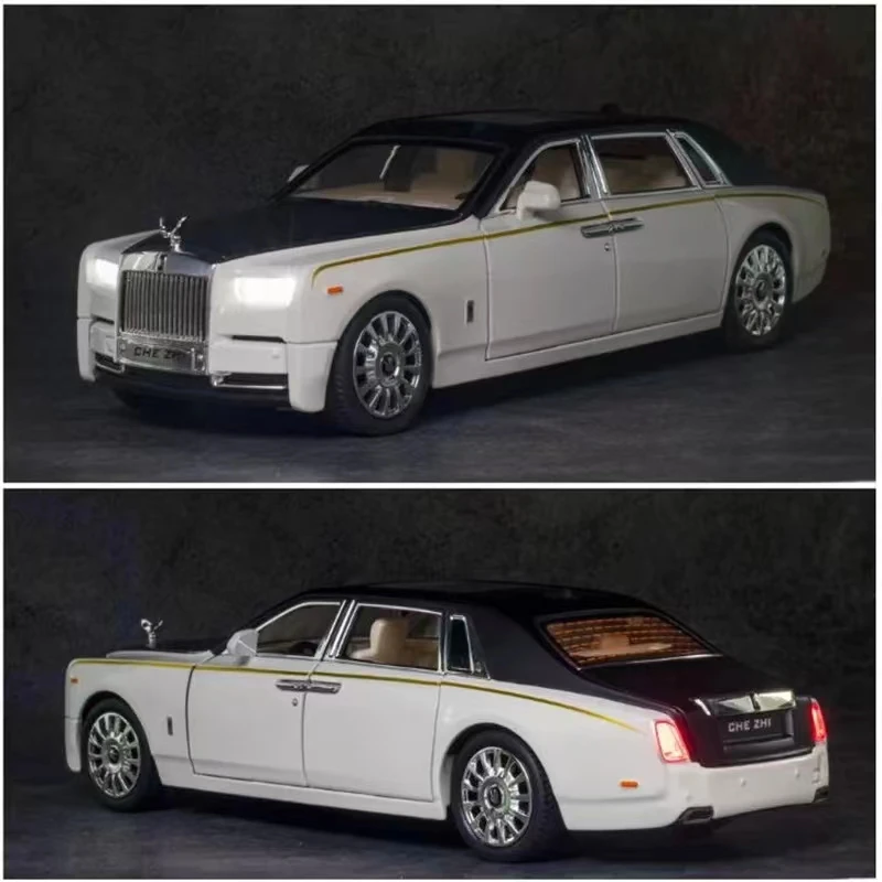 Rolls Royce Phantom Limousine Railed/Motor/Cars/Bicycles CheZhi 1:24 Alloy Collection Model Simulation Diecasts & Toy Vehicles