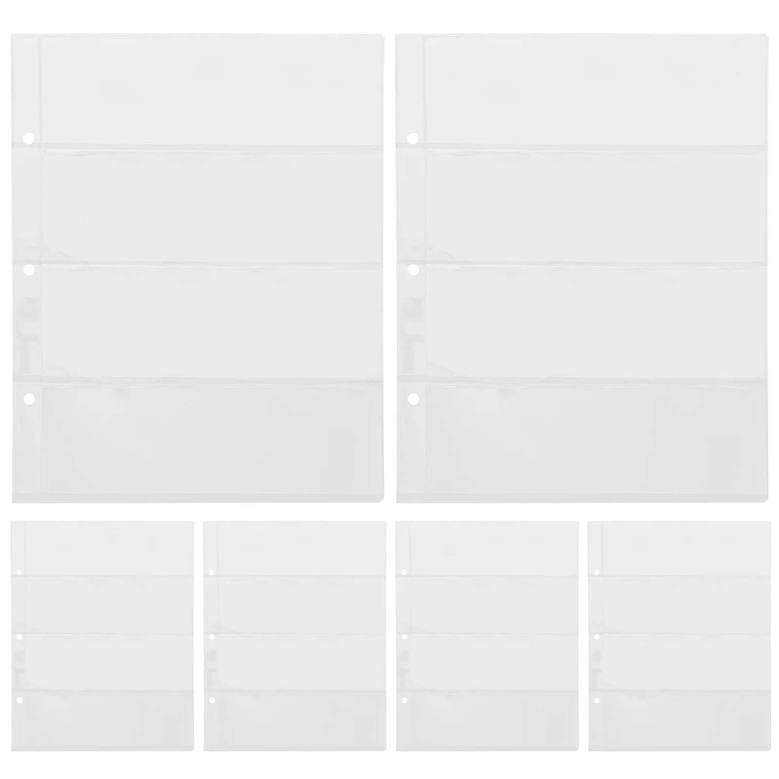 صفحات جمع الأوراق النقدية، أغطية حماية شفافة من مادة PVC، صفحات حامل العملات، أكمام تخزين الأموال المحمولة للنقود الورقية #4