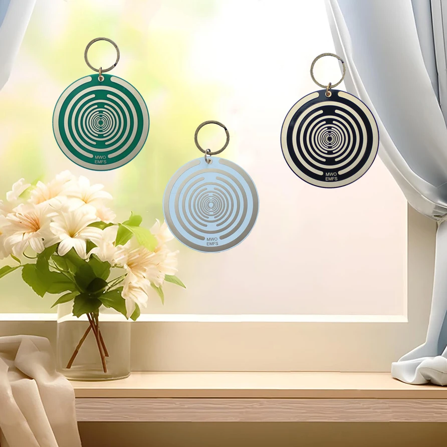 

Set of 5 Feng Shui Hanging Wind Chimes Ornament Unique Creative MWO Gifts Idea Provide Energy Polarizing Disc Home Decor