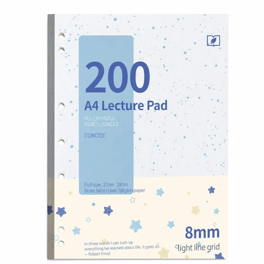 Thickened A4 Loose Leaf Notebook 200 Pages Horizontal Ruled Writing Notebook Crispy Book School Writing