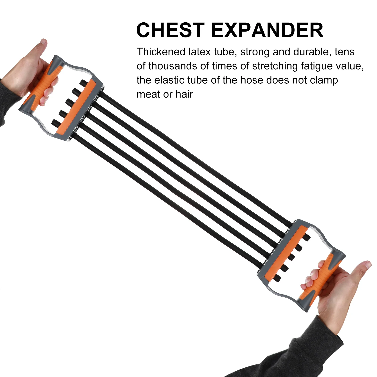 

Chest Expander Muscle Training Equipment 5 Elastic Tubes High Tensile Strength Portable Resistance Rope for Upper Body Exercise