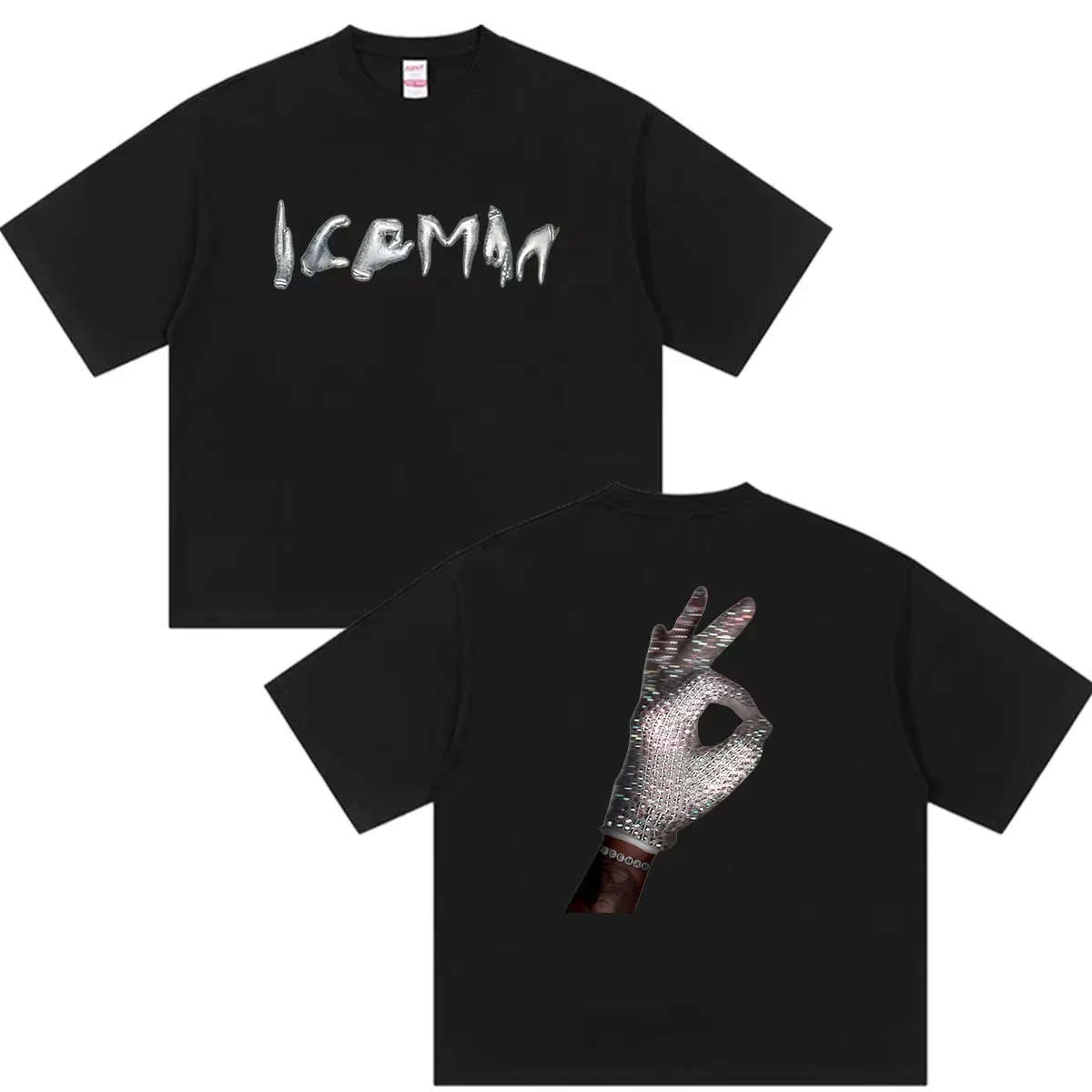 Drake Neues Album ICEMAN 2026 Grafik-T-Shirt, Unisex Hip-Hop Trendiges Kurzarm-Shirt, Retro Streetwear T-Shirt aus reiner Baumwolle