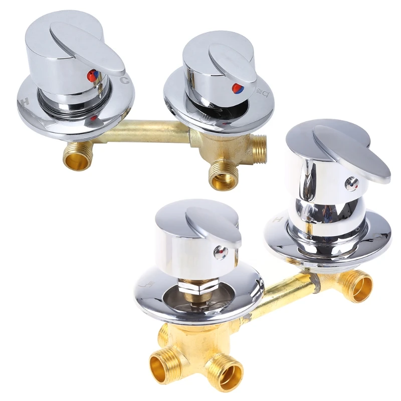 Brass Dual Mixing for Valve Water Outlet Thread Screw 3 Way For Kitchen