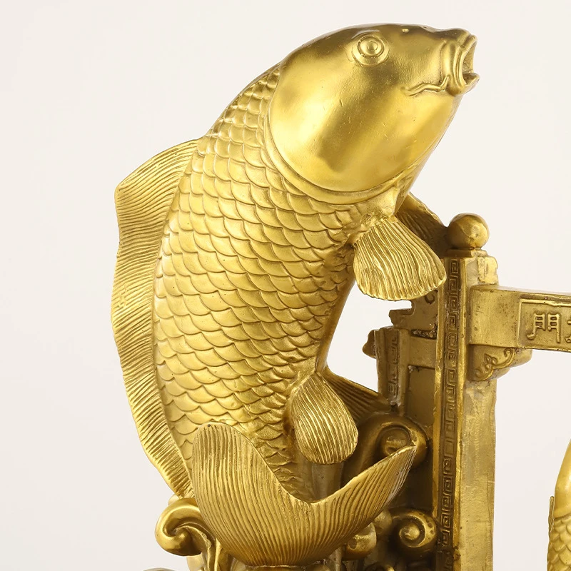 Fish symbolizes abundance after year; carp leaping over the dragon gate is a gift for housewar