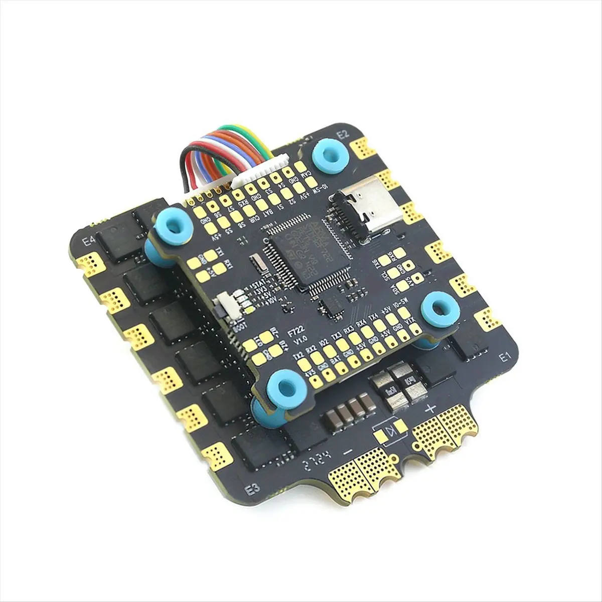 DTC5 F722 V1 4 In1 Electric Control for FPV Crossover F7 Flying Tower BLHELI-8-Bit 80A Brushless Motor Electric Tuning A