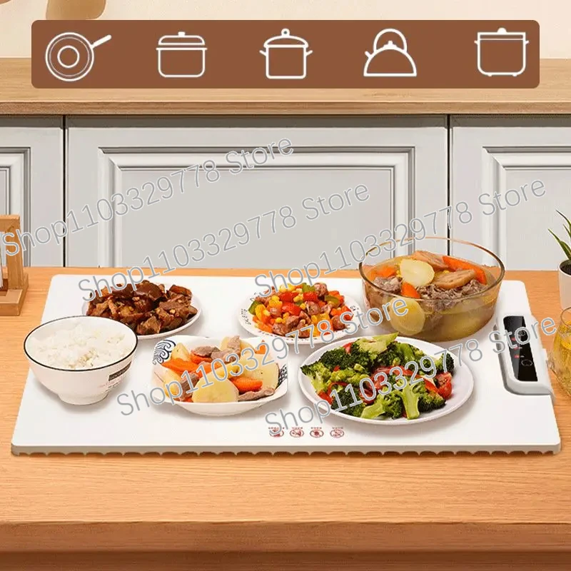 Electric Warming Tray with Adjustable Temperature Control Foldable Food Warmer Fast Heating Food Warmer Hot Plate Placemat