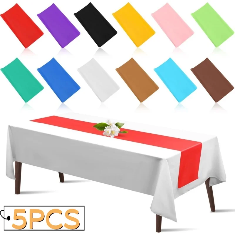 Satin Table Runners Long Bright Silk Tablecloths Smooth Fabric Table Runners for Party Wedding Reception Birthday Banquet Decor