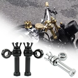 Old School Spear 1'' Rise Offset Dog Bone Riser Set For Harley Bobber Chopper Retro 1Inches 25mm Handlebars Clamp Universal