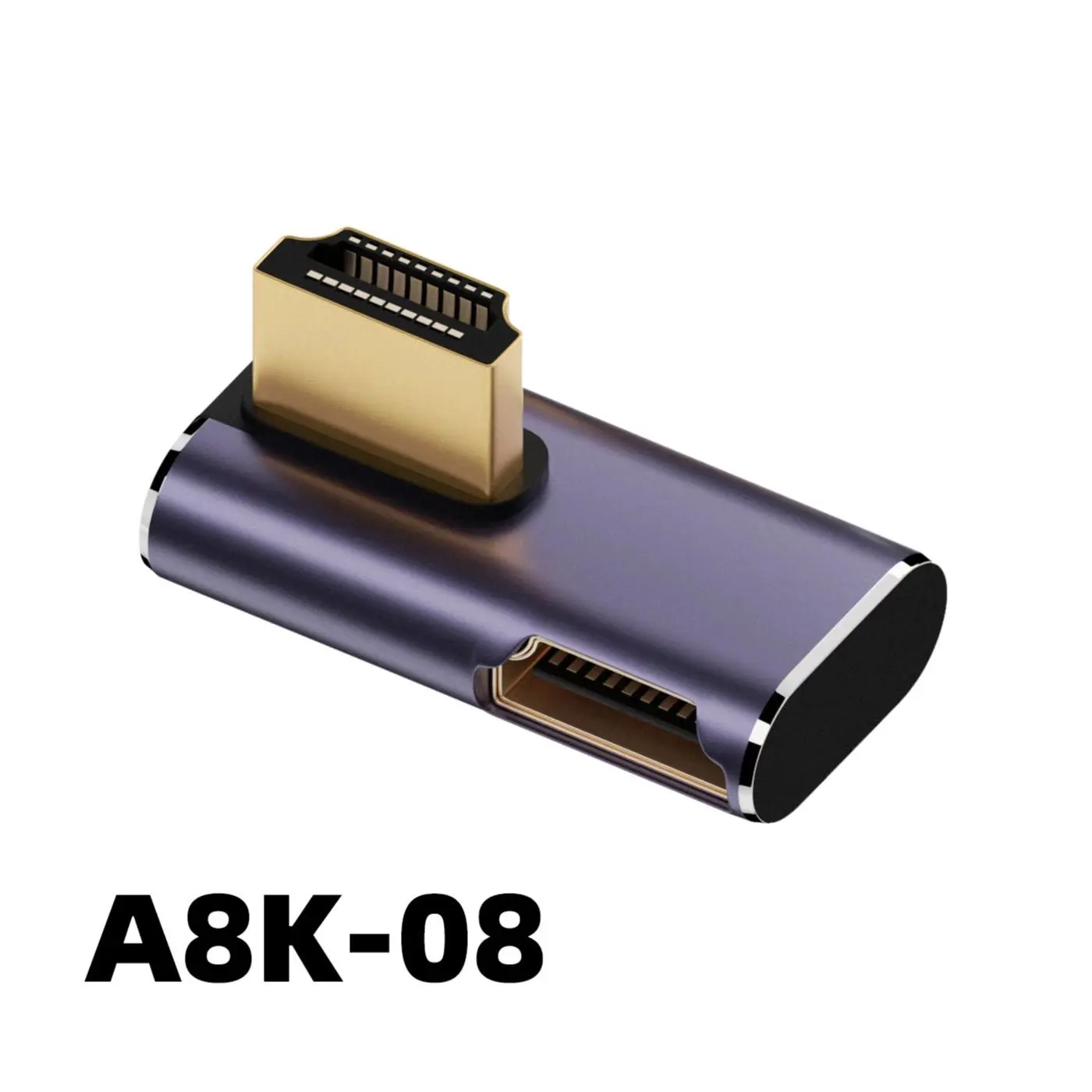 1Pc 8k 4K 120Hz 270 90 stopni Adapter kątowy Mini Micro-do HDMI-kompatybilny U kształt L typ HD rozdzielacz konwerter męski na żeński