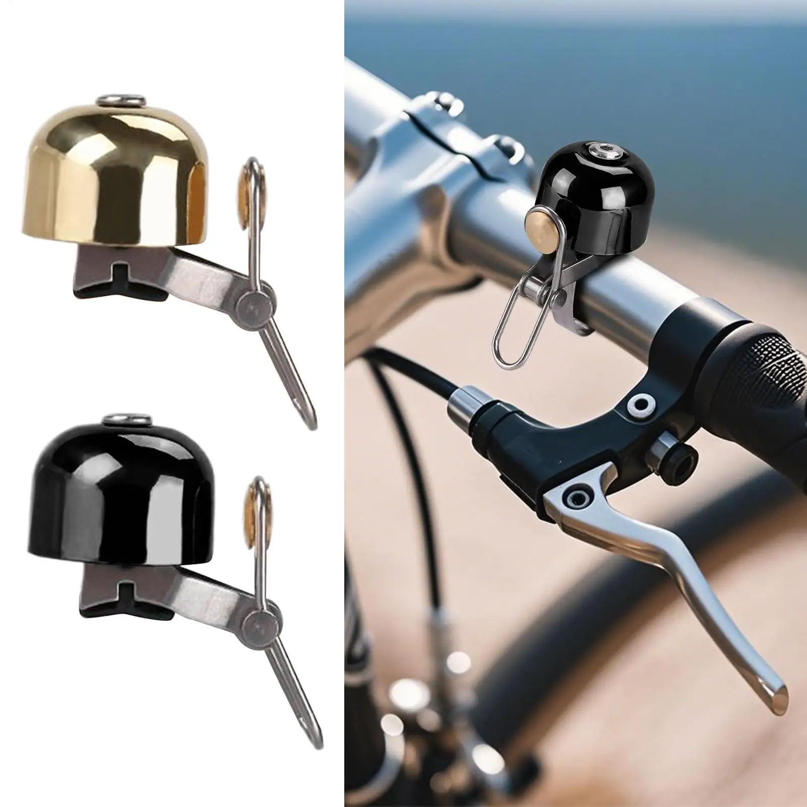 

Loud Bike Bell, Retro Handlebar Mount Horn for Cycling Safety, Road Mountain City Commuting Night Riding for Adults Kids