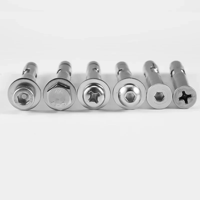 M6 M8 M10 M12 (مجموعة) 304 الفولاذ المقاوم للصدأ سداسية التوسع المسمار غاطسة مستديرة رئيس كأس داخلي رئيس مسدس توسيع الترباس