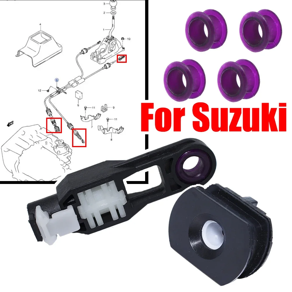 5 Speed  Gear shift cable linkage For Suzuki SX4 Swift Sport NISSAN PRIMERA Lever End Connector Adapter Selector Grommet Sleeve