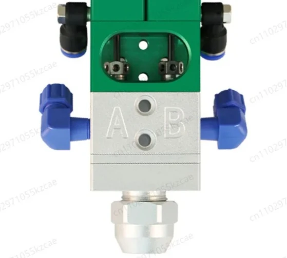 

Высокоточный двухканальный дозирующий клапан – конструкция с обратным всасыванием для эпоксидных смол и силикона с технологией статического смешивания