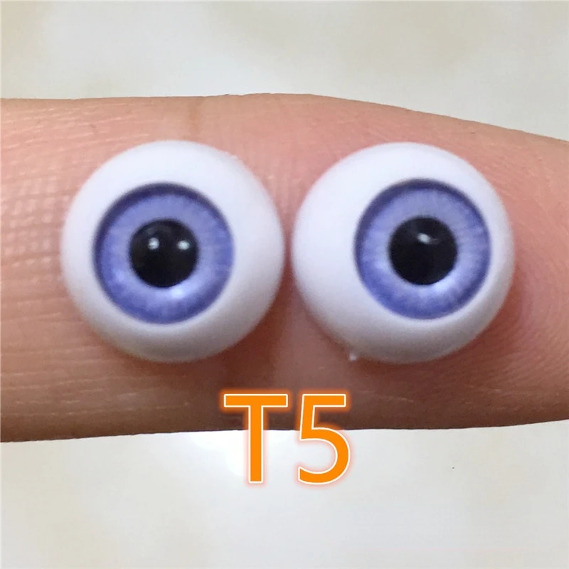 BJD Doll Eyes 10mm Semi-circular Acrylic Eyeballs A Pair of 3D Simulation Eyes Homemade Eyeballs Suitable for Rebirth Baby Doll