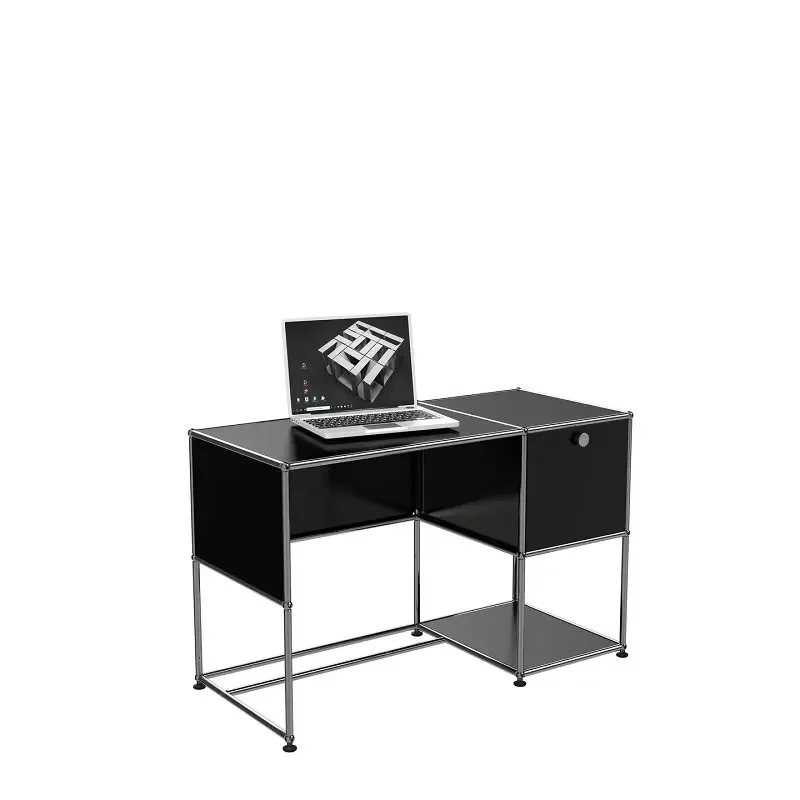 Modular Cabinet System Bedroom Desk Computer Workstation Simple Modern Stainless Steel Storage Units Hotel Home Furniture