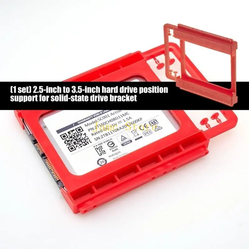 LX0B SSD Adapters Shockproof Hard Disk Drive Mounting for 2.5 to 3.5inch Converters