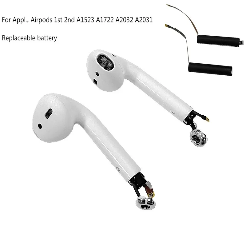 เปลี่ยนแบตเตอรี่สำหรับ airpods 1st 2ND A1523 A1604 A1722 A2032 A2031อากาศฝัก1อากาศ2 GOKY93mWhA1604แบตเตอรี่แบบเปลี่ยนได้