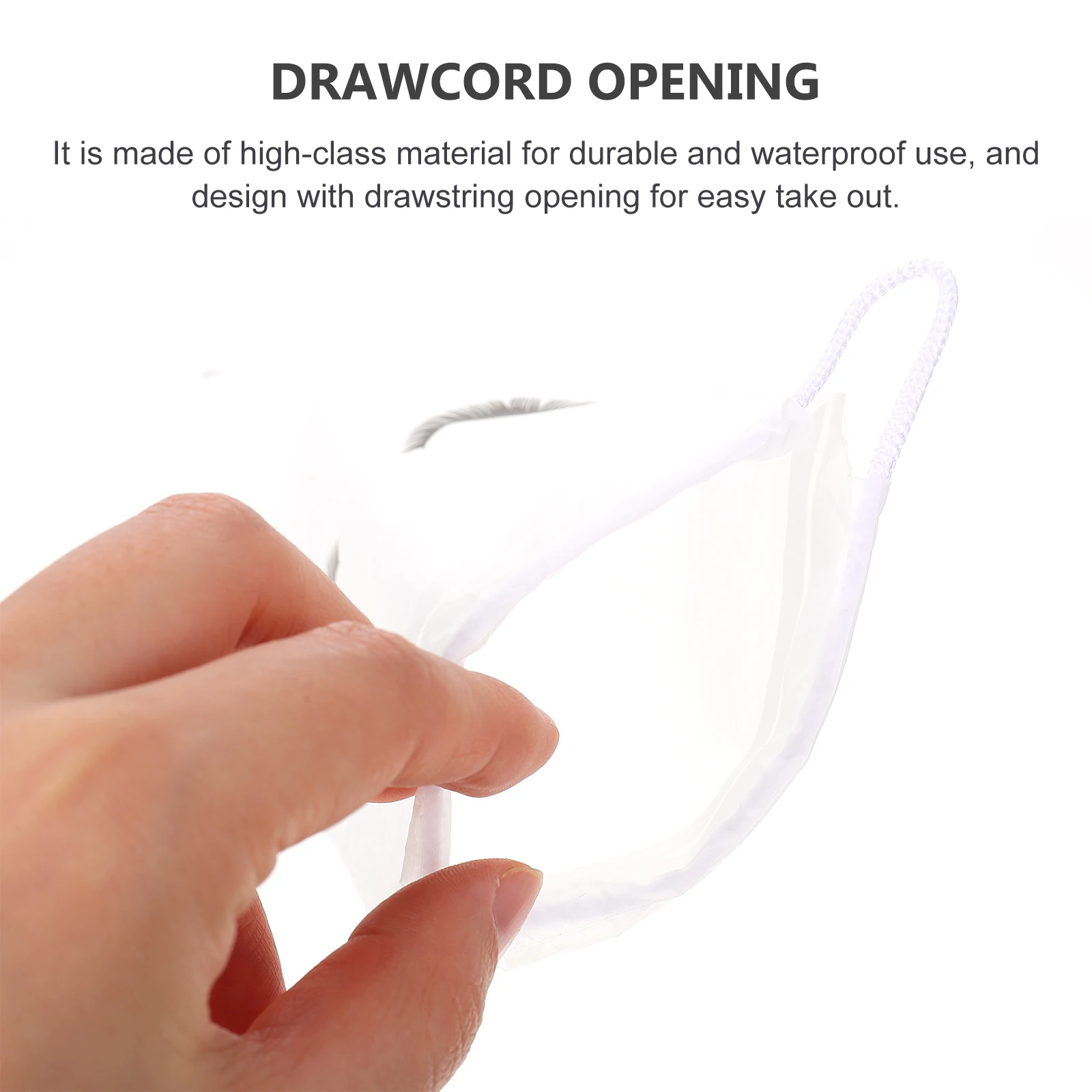 

50pcs Cosmetics Storage Bag Waterproof Makeup Organizer Travel Toiletry Drawstring Bag For Eyelash Travel Wash Mesh