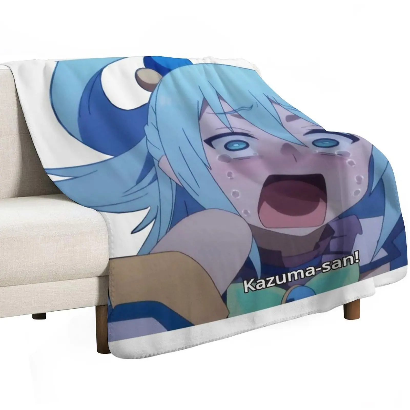 Aqua Screams Throw Blanket Modern Design Soft Blanket for Home Decor