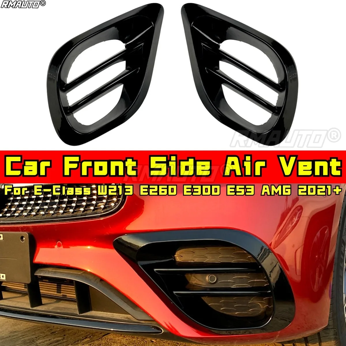 

For Mercedes Benz E-Class W213 E260 E300 E53 AMG 2021+ Body Kit Front Side Air Vent Front Bumper Side Vent Car Accessories