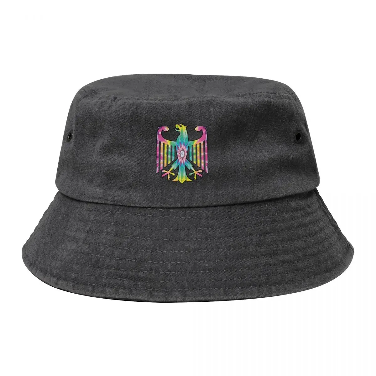 

Tie dye on german eagle coat of arms Bucket Hat Rugby Sports Cap Hip Hop Luxury Hat Caps Women Men's