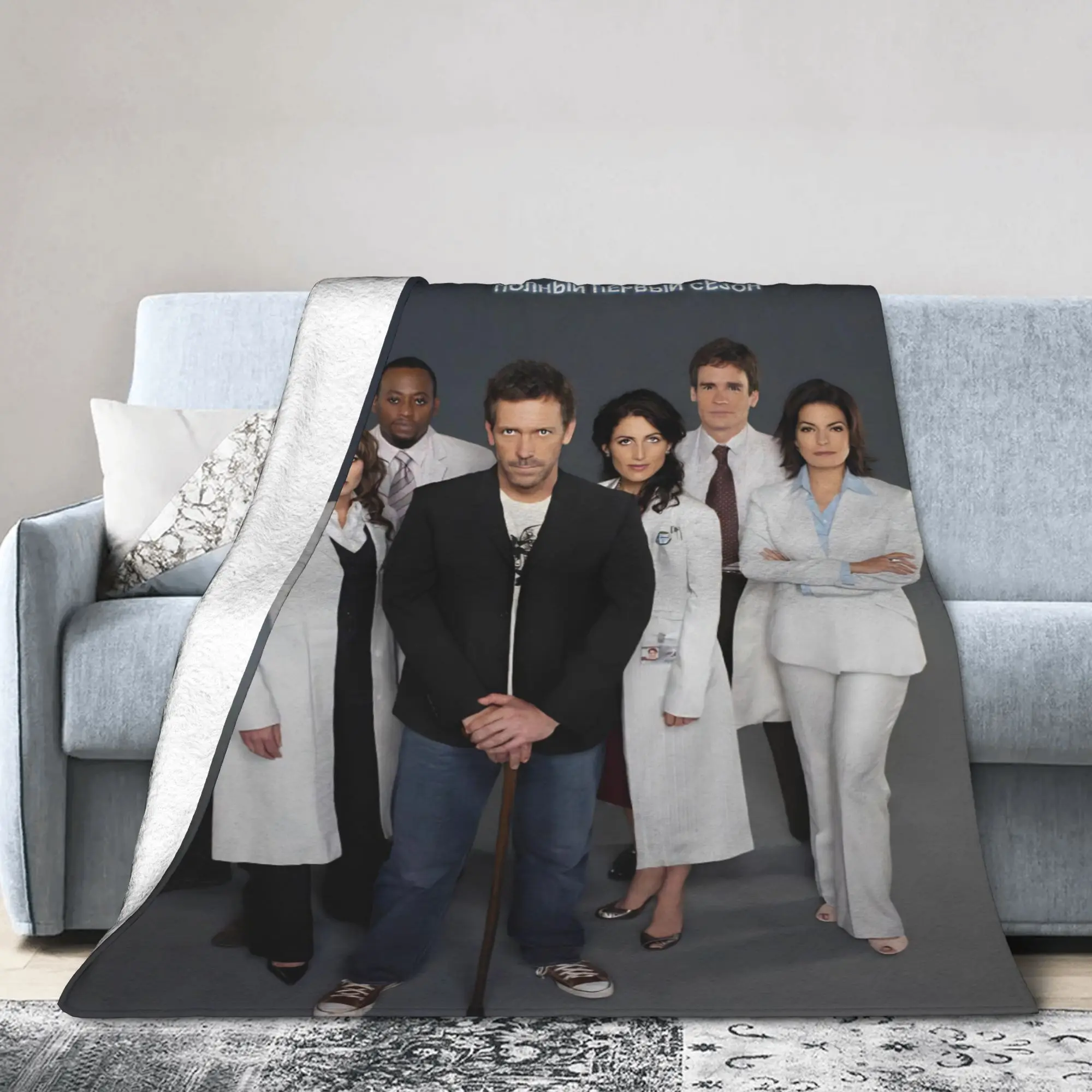 Dr. Gregory House Blanket Quality Super Warm House MD American Television Throw Blanket Autumn Couch Chair Sofa Bed Bedspread