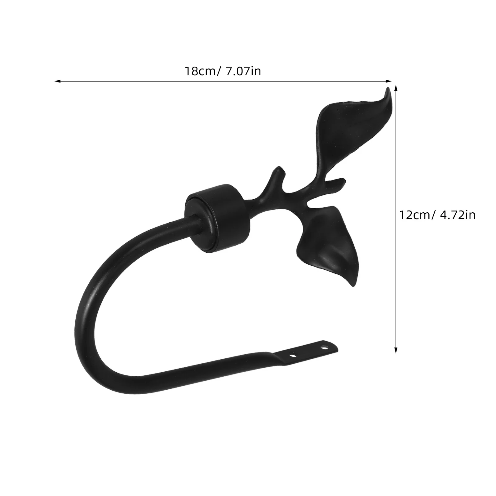 2 قطعة ستارة على شكل ورقة شجر عوائق جدار جبل خطافات معدنية لستائر تيباكس ديكور نافذة المنزل أجهزة الديكور #5