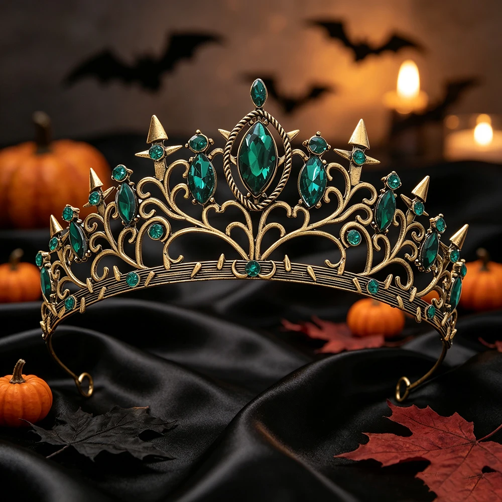 Women'S Hair Accessories Wedding - Vintage Crystal Tiara Crown Baroque Rhinestone