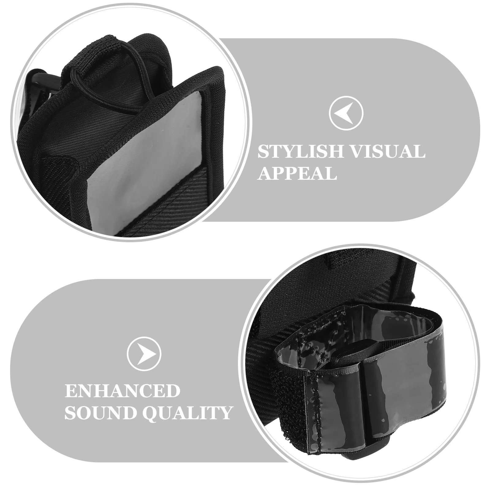Guitar Wireless Transmitter Case Portable Shockproof Oxford Fabric Storage Bag Belt Clip Holder Clear Window for Receiver and