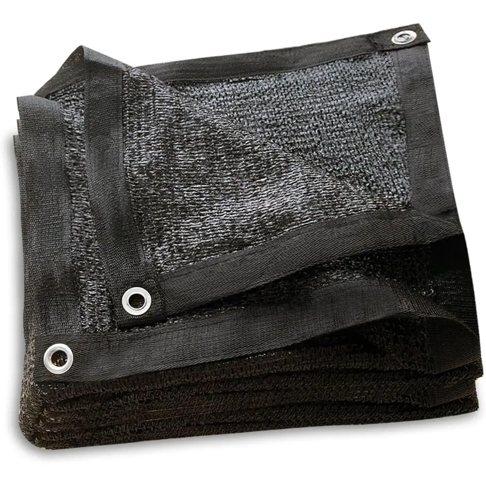 40% UV Block Shade Cloth, 6.5ft x 10ft Durable Edge with Grommets, Black Net for Garden, Greenhouse, and Patio