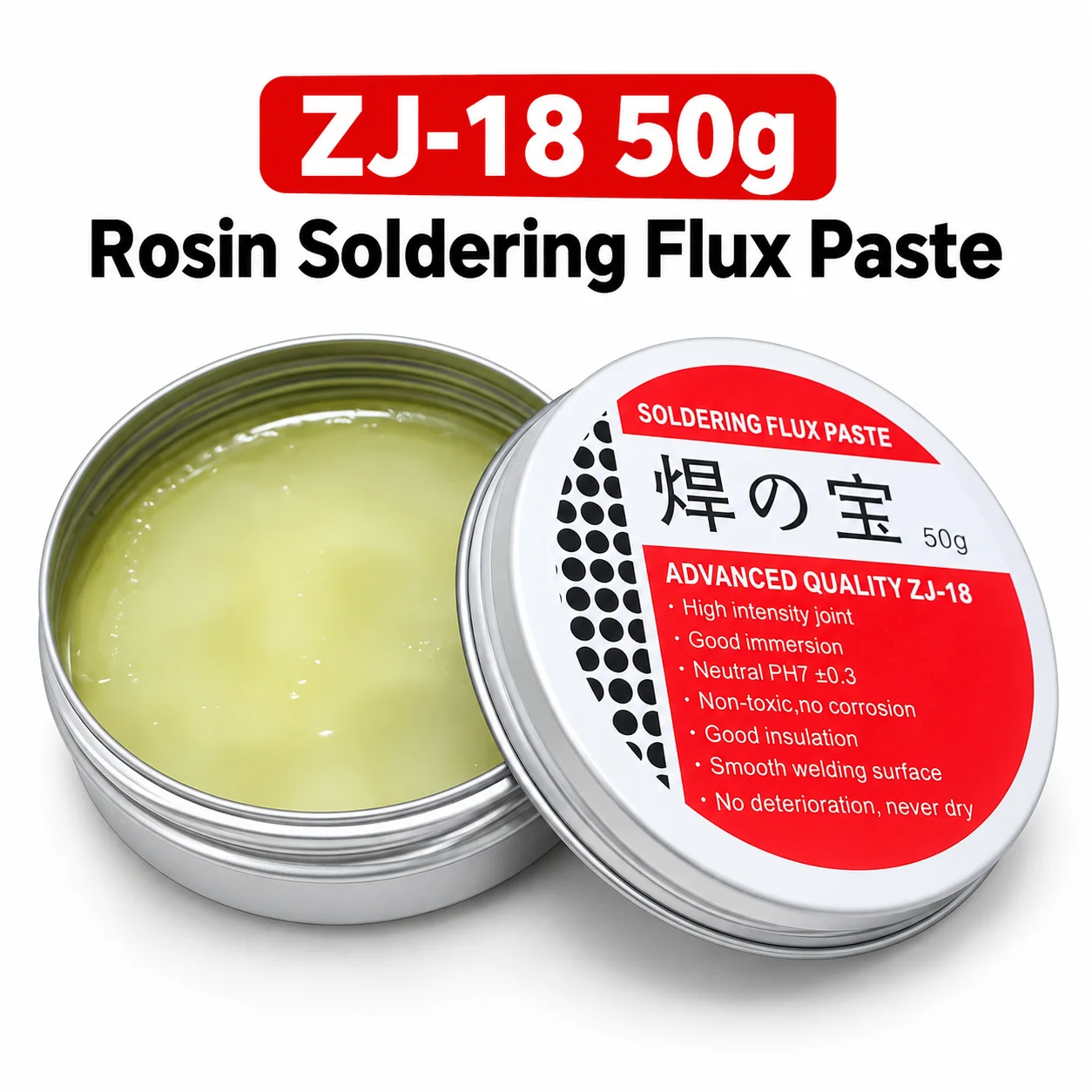 ZJ-18 50g Rosin Soldering Flux Paste No-Clean for PCB SMD Electronics Repair Soldering and Tinning
